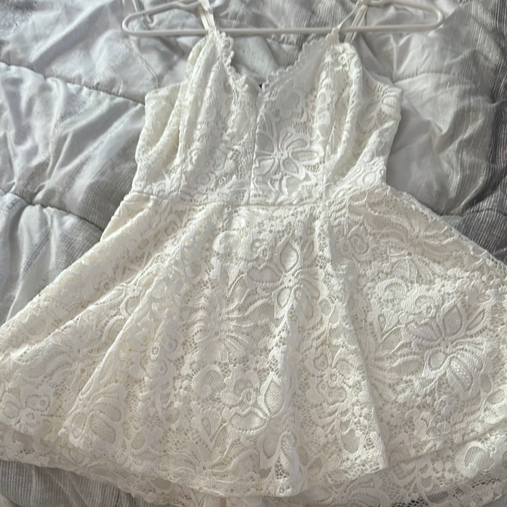 Windsor White Lace Mini Dress